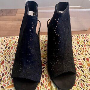 Black Peep Toe Boots by LC Lauren Conrad - BRAND NEW